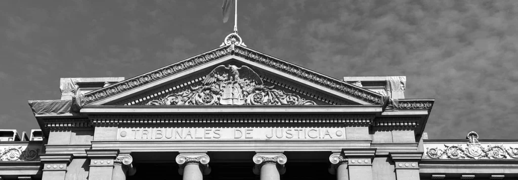 Frontis palacio de tribunales, corte suprema Chile